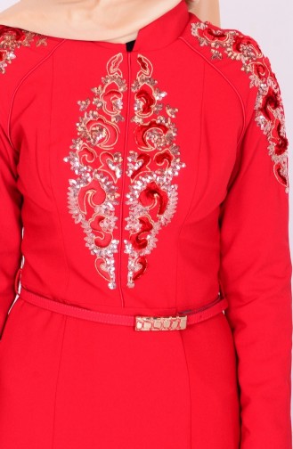 Sefamerve Abiye Elbiseler PDY 5709-01 Kırmızı