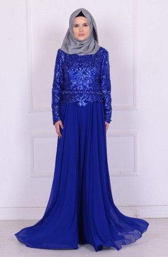 Habillé Hijab Blue roi 6803-04