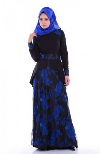 Habillé Hijab Blue roi 5702-02