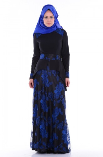 Habillé Hijab Blue roi 5702-02
