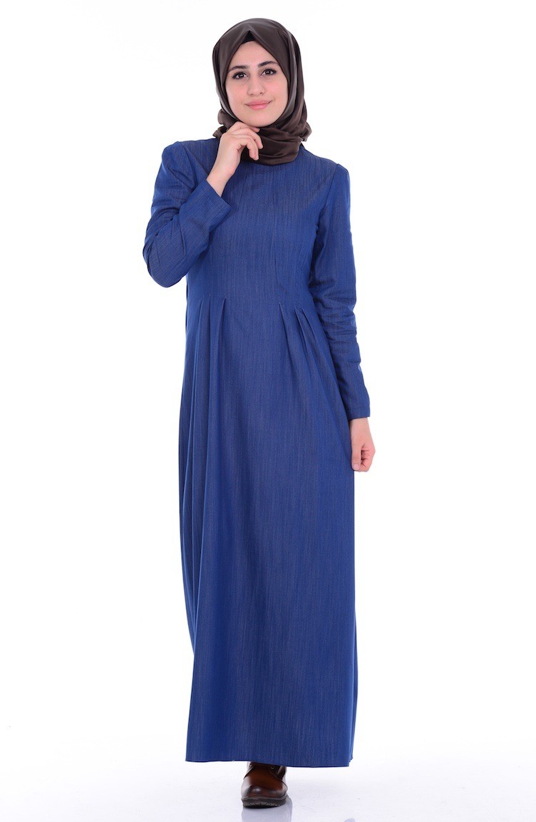 Kot Elbise 1844-01 Lacivert