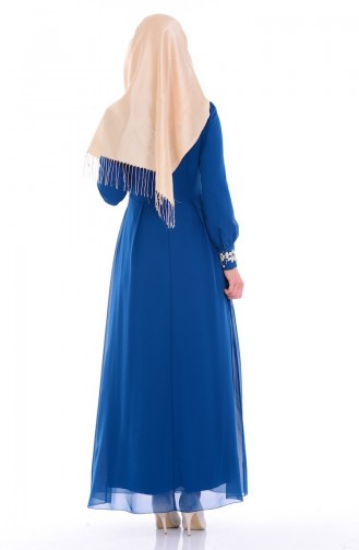 Petrol Blue Hijab Dress 51983A-11