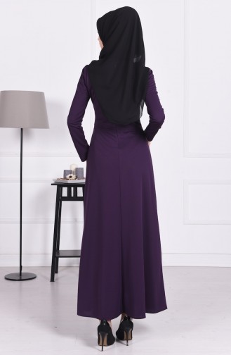 Purple Hijab Dress 2735-03
