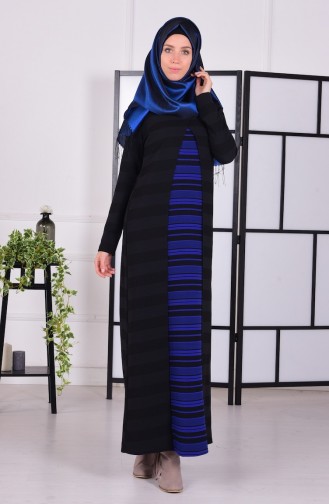 Saxe Hijab Dress 2597-05