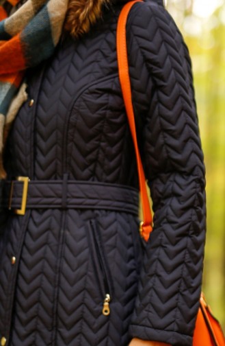 Navy Blue Lange Jas 5011-02