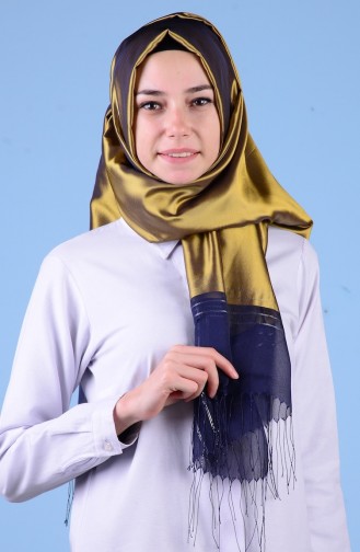 Navy Blue Sjaal 03