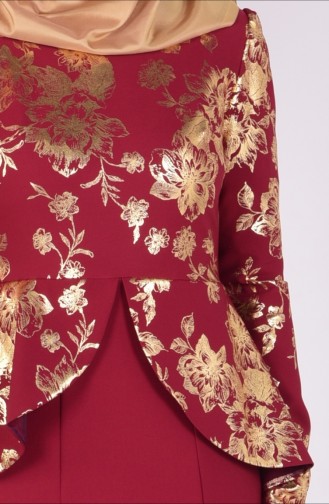 فستان للمناسبات لون خمري  1057-02