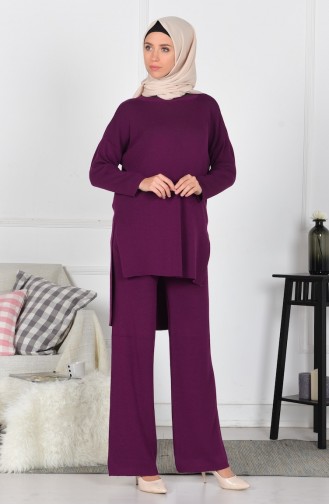 iLMEK Knitwear Pants Double Suit 3832-01 Purple 3832-01