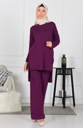 iLMEK Knitwear Pants Double Suit 3832-01 Purple 3832-01