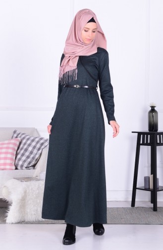 Emerald Green Hijab Dress 5508-05
