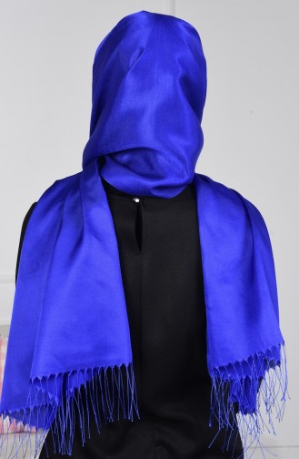 Saxon blue Sjaal met Drukknoop 05