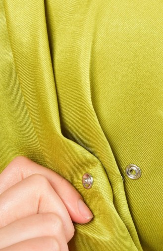 Pistachio Green Snap Button Shawl 09