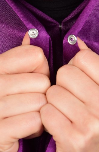 Purple Snap Button Shawl 10