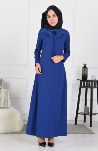 Indigo Hijab Dress 4061-06