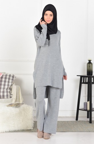 iLMEK Knitwear Pants Double Suit 3832-02 Gray 3832-02