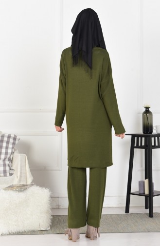 iLMEK Knitwear Pants Double Suit 3832-04 Khaki Green 3832-04