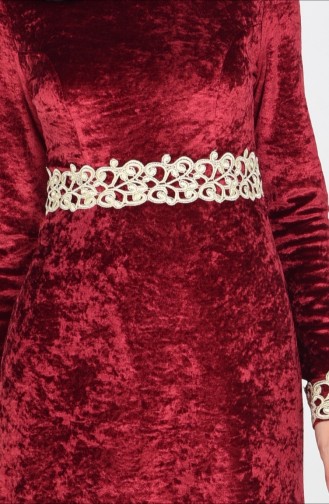 Claret red İslamitische Jurk 2780-02