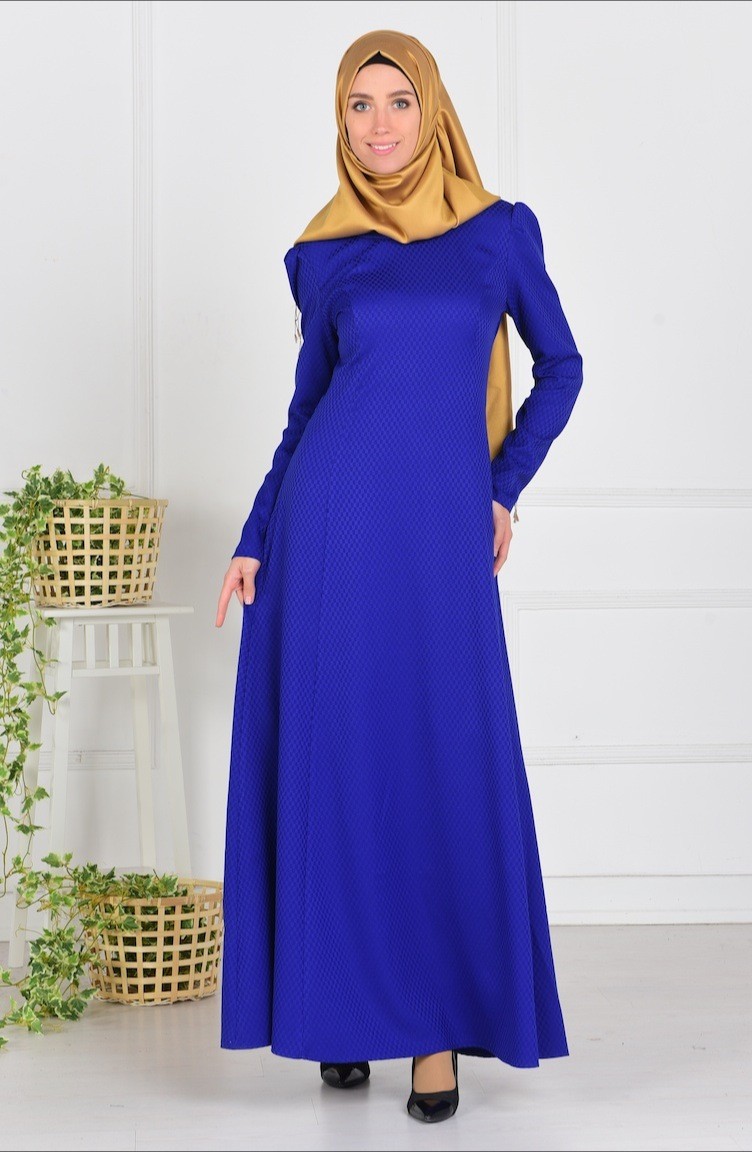 Saxe Hijab Dress 2618-02 | Sefamerve
