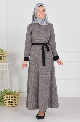 Robe Hijab Vert khaki clair 1016-05