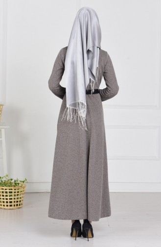 Robe Hijab Vert khaki clair 1016-05
