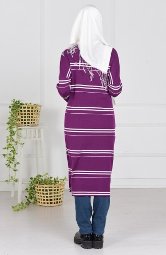 iLMEK Striped Knitwear Sweater 3850-03 Purple 3850-03