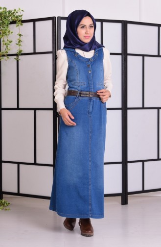 Kot Jile Elbise 5390-01 Koyu Mavi