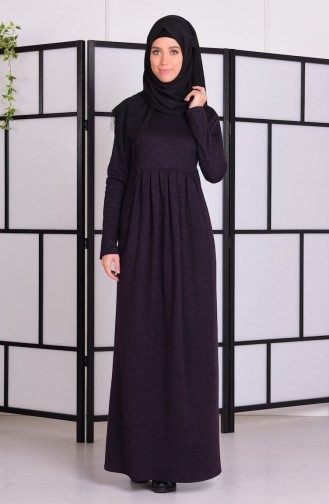 Plum Hijab Dress 2617-04