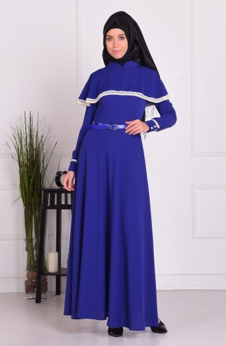 Saxe Hijab Dress 6575-02