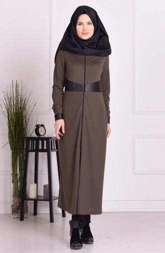 Khaki Abaya 2790-03