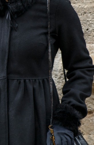 معطف طويل أسود 4007-01