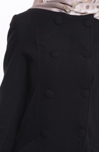 معطف طويل أسود 1235-01