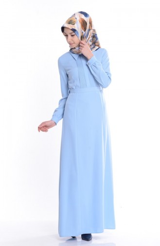 فستان أزرق فاتح 6568-02