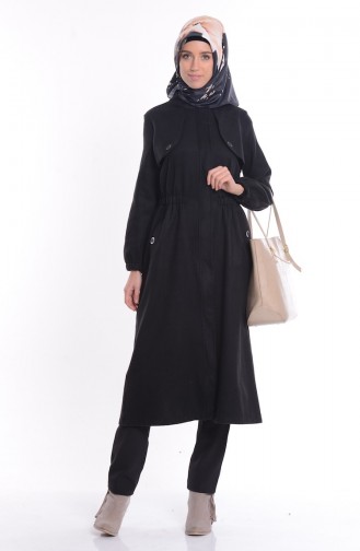 معطف طويل أسود 1902-01