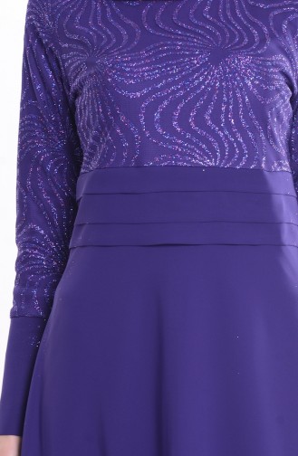 Purple Hijab Evening Dress 2798-01