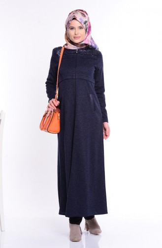 Abaya Coupe Laser 0488-04 Bleu Marine 0488-04