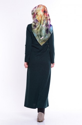 Abaya Coupe Laser 0488-02 Vert emeraude 0488-02