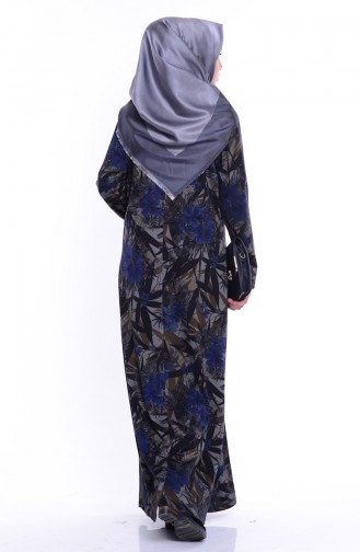 Navy Blue Hijab Dress 0900-02