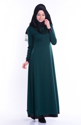 Emerald Green Hijab Dress 2010-10