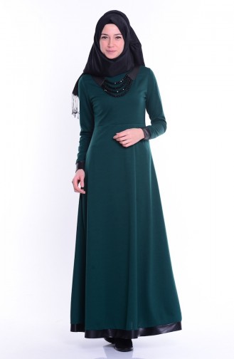 Emerald Green Hijab Dress 2010-10