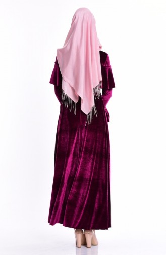 Plum Hijab Dress 4008-01