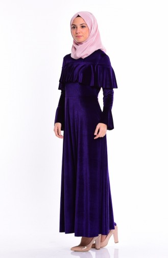 Purple Hijab Dress 4008-05