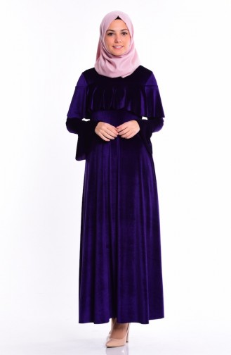 Purple Hijab Dress 4008-05