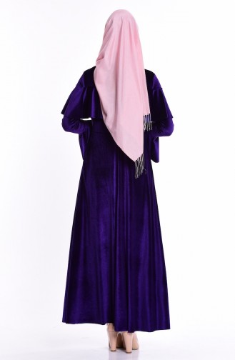 Purple Hijab Dress 4008-05