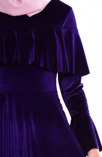 Purple Hijab Dress 4008-05