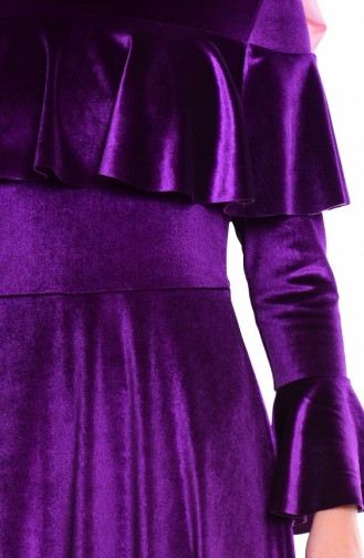 Purple Hijab Dress 4008-06