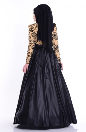 Black Hijab Evening Dress 1088-01