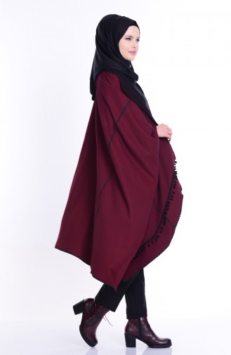 Claret Red Poncho 9195-01
