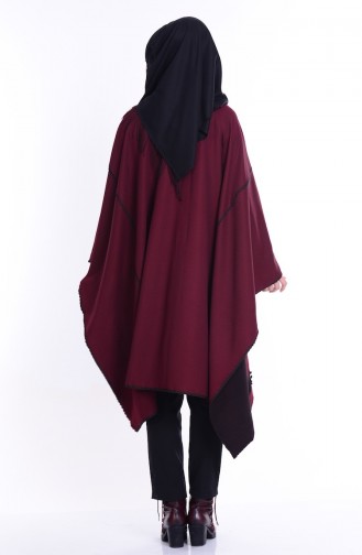 Claret Red Poncho 9195-01