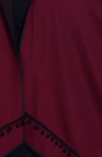 Claret red Poncho 9195-01