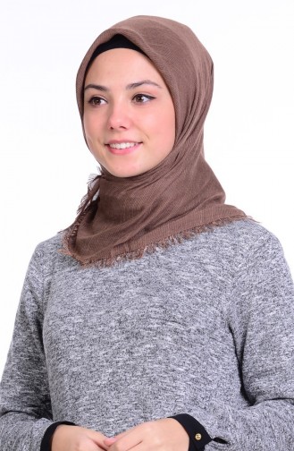 Sökme Pamuk Eşarp 50056-16 Koyu Vizon